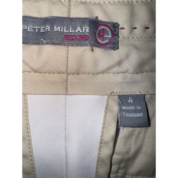 Peter Millar wicking women's pants off white size 4 mid rise 26.5" inseam - Picture 7 of 11